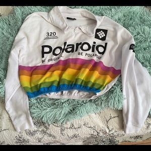 Polaroid cropped sweatshirt
